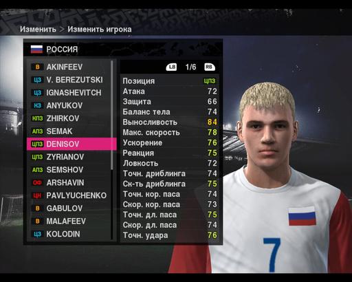 Pro Evolution Soccer 2010 - Сборная России в PES 2010.